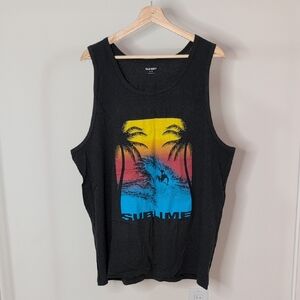 Men's Grey Graphic Tank Top